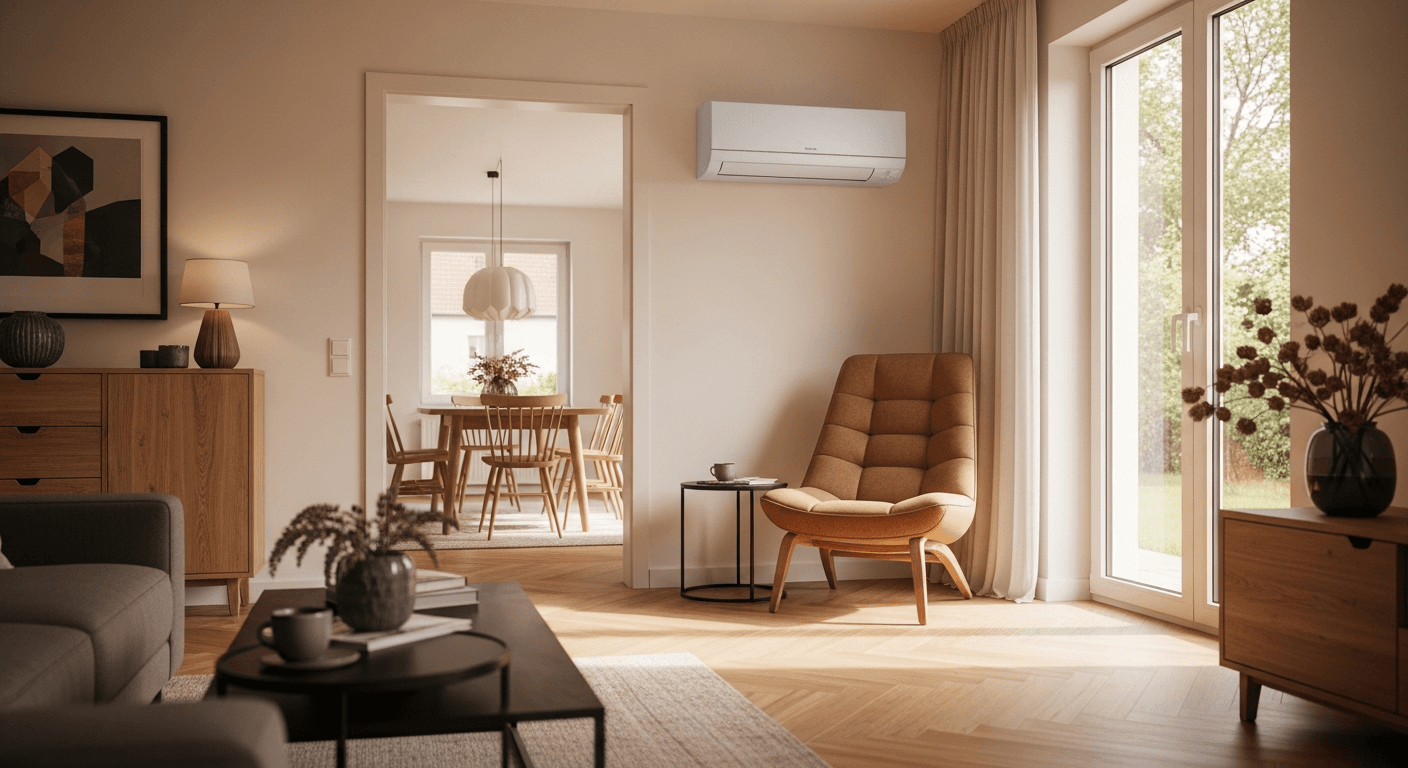 Split-Klimaanlage mit Außeneinheit am Balkon eines Berliner Altbaus nach BGH-Urteil WEG