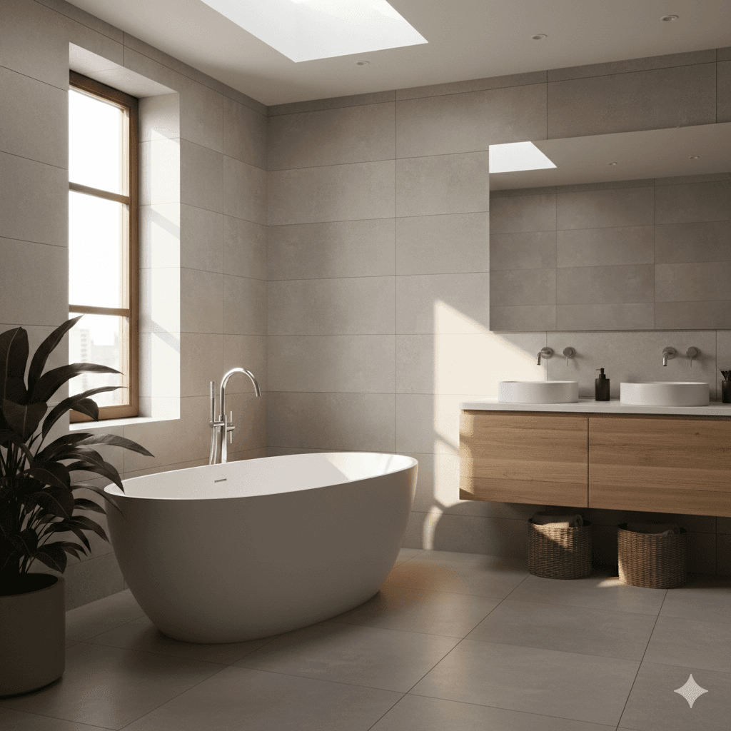 Sanitär Reparatur Berlin – Handwerker dichtet Rohrverbindung unter Waschbecken ab