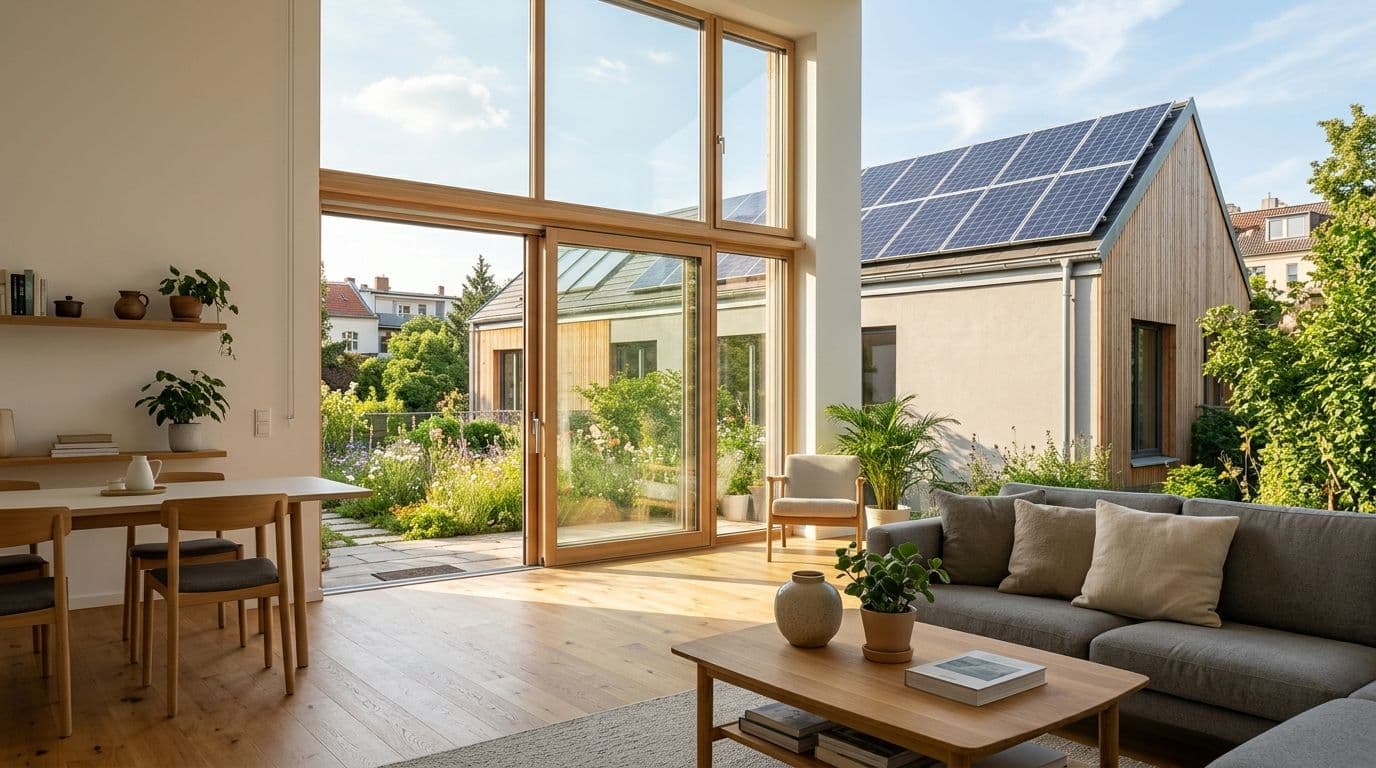 Energieberater bei der Gebäudeanalyse an einem Berliner Altbau mit Klemmbrett